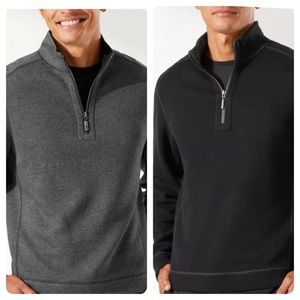 Tommy Bahama Flipside reversible half zip sweatshirt